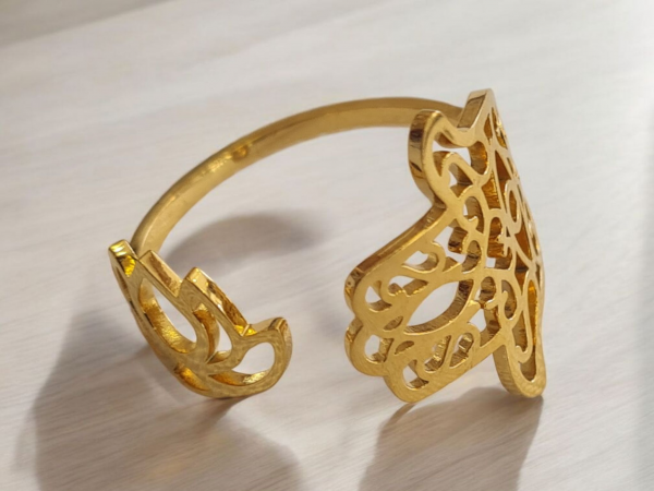 bague main de fatma acier inoxydable